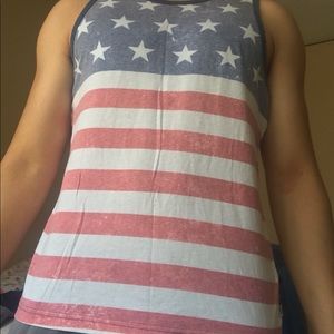 American flag tank top